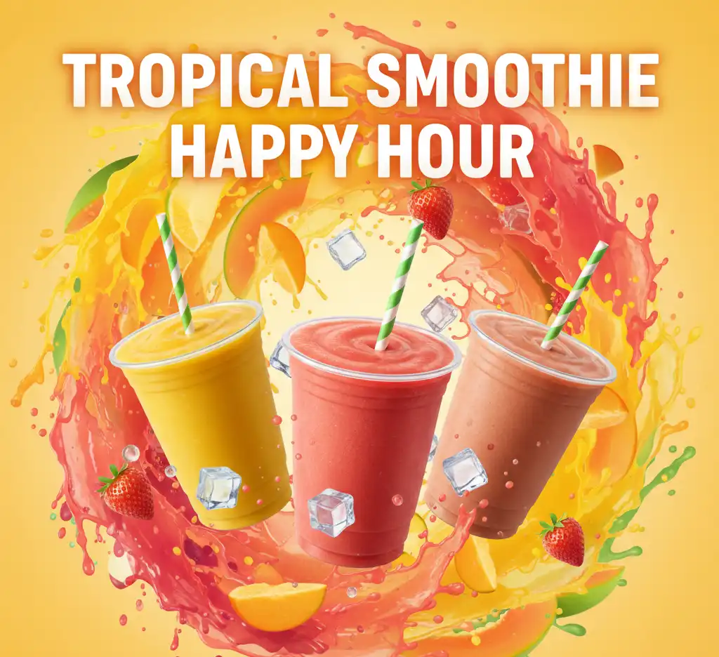 Tropical Smoothie Happy Hour : Times, Offers & Locations 1 Tropical Smoothie Happy Hour